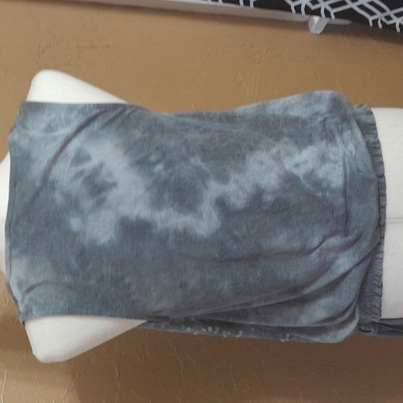 Grey sequined front side tie tank top - Picture 2 of 2